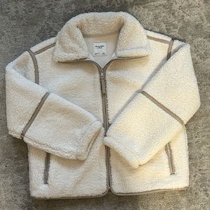 Abercrombie & Fitch Sherpa Mockneck Full Zip